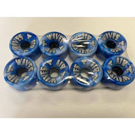 Air Waves Quad Roller Skate Wheels - Blue/White  - Pack of 8 £53.95